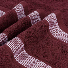 Casa Copenhagen Egyptian Cotton Exotic Hand Towel 400 Gsm (S Burgundy)- 2 Pcs