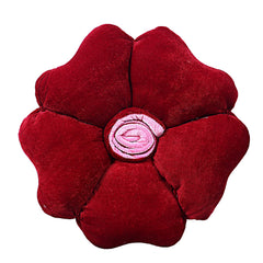Rose Flower Shaped Pair Cushion Pillow, Soft & Decorative Cushions, Red -16 Inch | For Living Room, Bed, Sofa, Seating Area | Furniture Cushion, Washable, Perfect For Home Décor