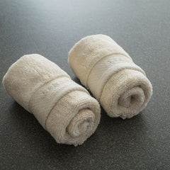 Spread Spain Resort Luxury Hotel & Spa Quality Luxurious Cotton Face Towel 720 Gsm Maximum Softness & Absorbency, Ultra-Durable - Ivory (2 Piece)