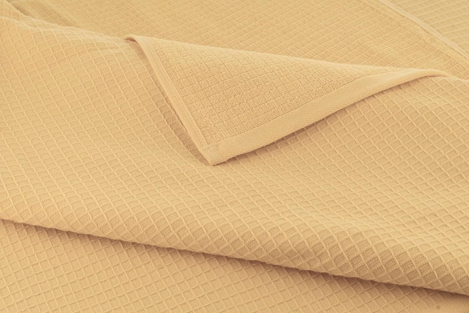 Casa Copenhagen Egyptian Cotton Waffle 1 Pcs Large Bath Towel 500 Gsm (Beige)