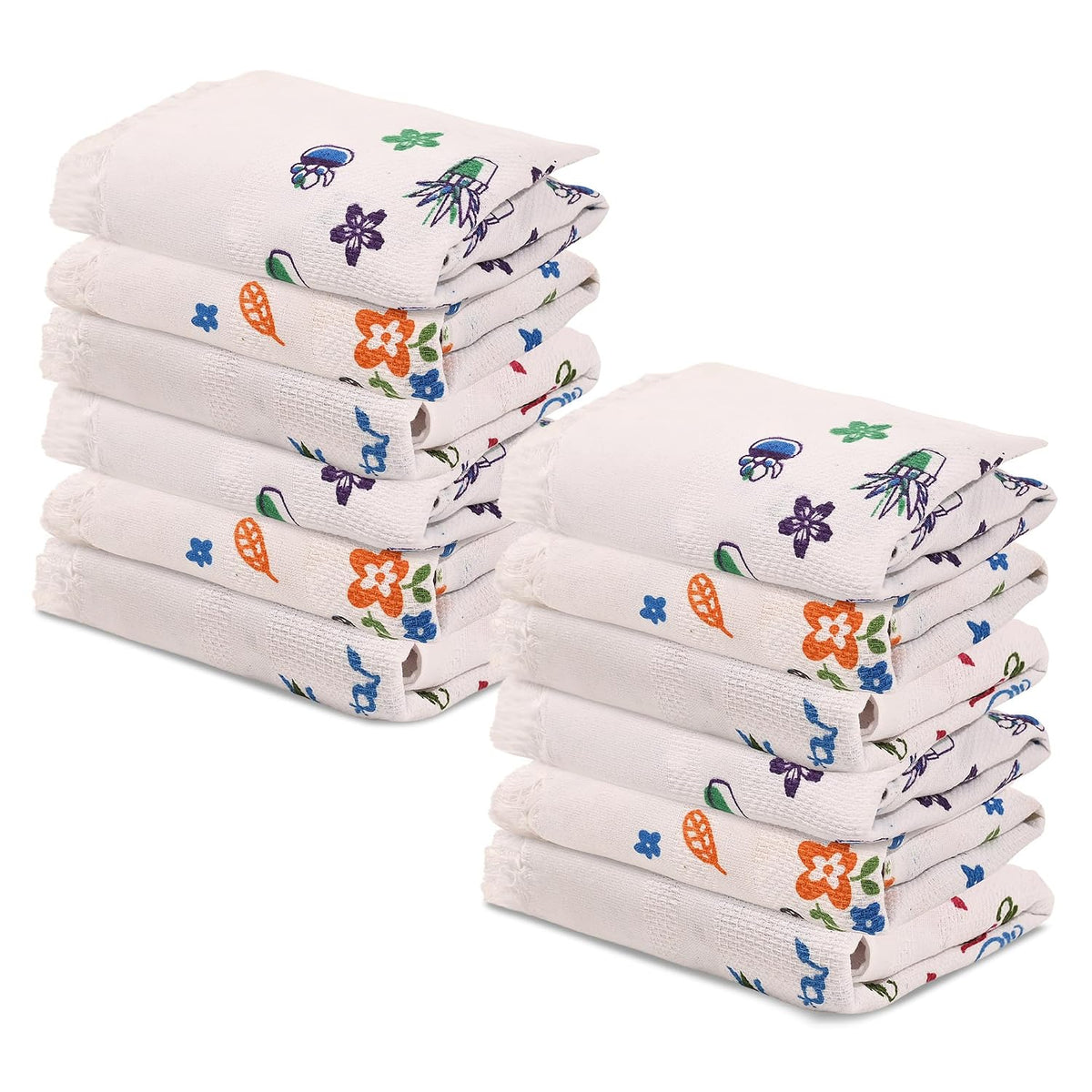 Kuber Industries Face Towel 200 Gsm | Cotton Easily Washable Travel Friendly Pocket Towels & Gym Napkins | Pack Of 12 (Assorted)