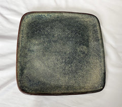 Studio Pottery Ceramic Square Serving Platter - Brown, L X B - 25 Cm X 25 Cm | Starter Serving Tray - Brown Symphony Collection