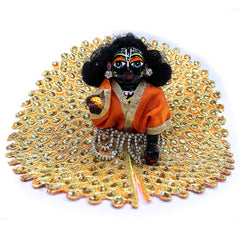 Laddu Gopal Statue, Petal Murti With Dress Combo, Kanha Ji, Golden, Brass, Idol, Size - Medium, Golden Handmade Statue, Baby Krishna Statue, Occasion & Festival Idol