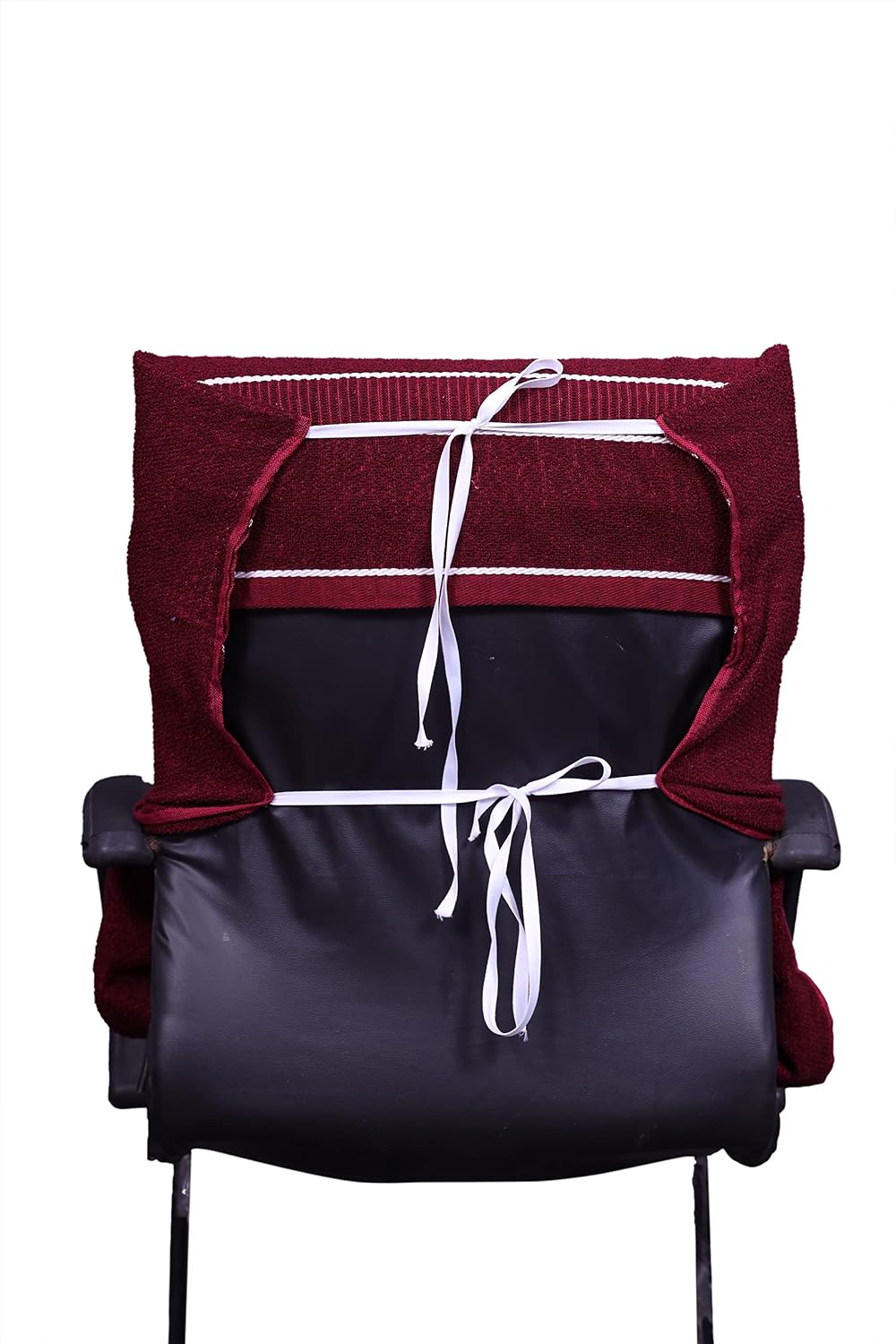 Roman Home Solid Large Luxury All Car Seats & All Office Chair Towel With Tie Knot & Elistick 450 Gsm - (Marron)
