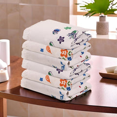 Kuber Industries Face Towel 200 Gsm | Cotton Easily Washable Travel Friendly Pocket Towels & Gym Napkins | Pack Of 6 (Assorted)