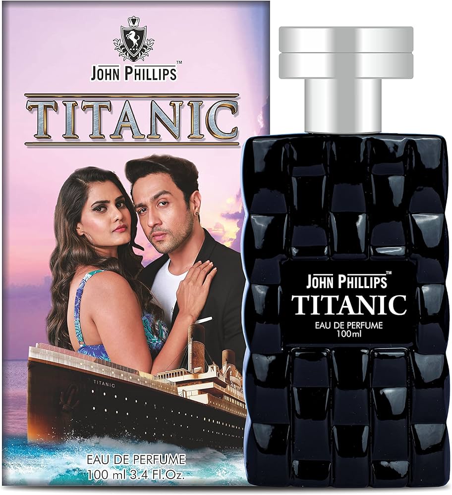 John Phillips Black Eau De Perfume 50ml 1.6 Fl.oz. & Titanic Eau De Perfume 100ml 3.4 Fl.oz. | For Men & Women Combo Of 2