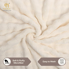 Enrich Homes Microfiber Bath Towels 450 Gsm | Large Size Super Soft Towel For Women & Men (White)- 1 Pcs