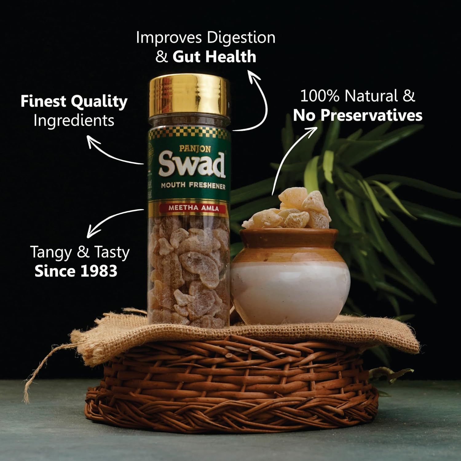 Panjon Swad Meetha Amla Candy Mukhwas 210gm, | Digestive Mouth Freshener