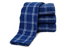 Texstyle 100% Cotton Kitchen Multipurpose Towel 600gsm | Kitchen Cleaning & Quick Drying Of Plates & Glasses, High Absorbency Towel - Pack Of 4 (Blue)