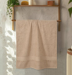 Soweto Luxury Cotton Bath Towel 550 Gsm | Ultra Soft & Super Absorbent Bath Sheet Quick Dry, Lightweight & Durable Fabric Large Size Towel (Beige)