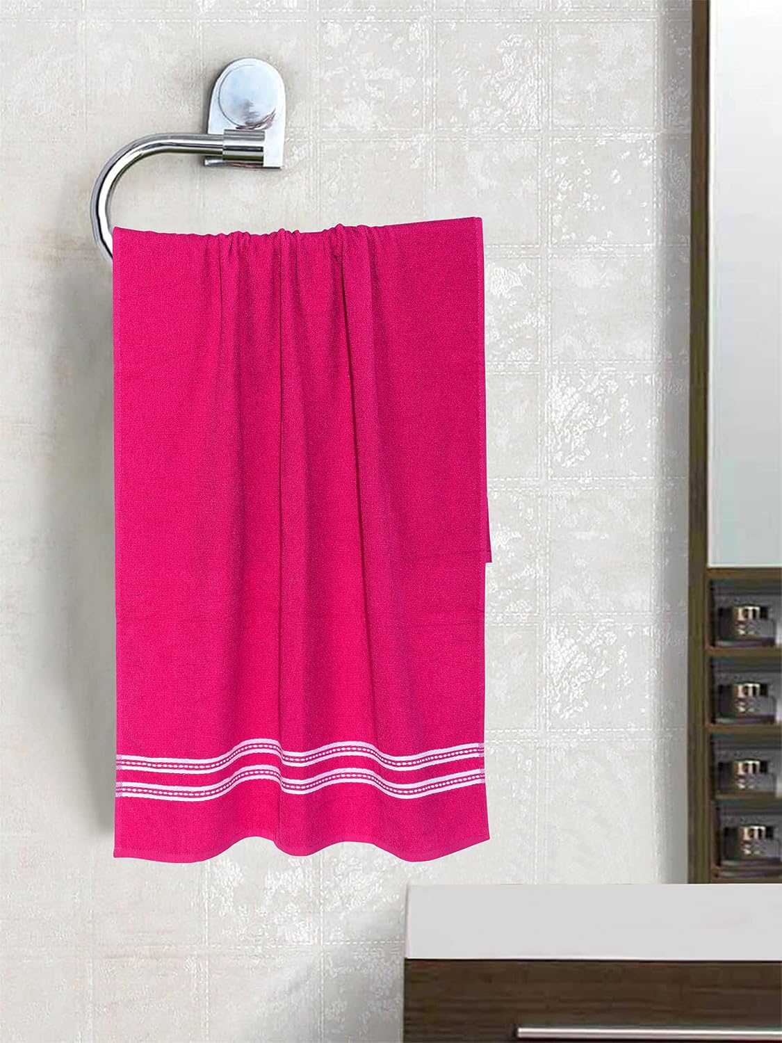 Home Elite Cotton Bath Towel 400 Gsm (Pink)