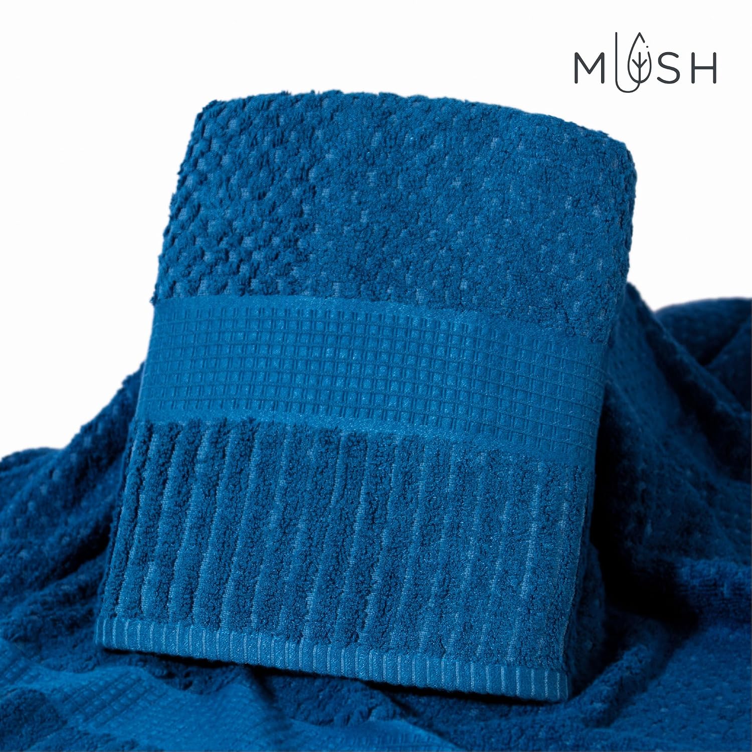 Mush Bamboo Bath Towel | Popcorn Weave 450 Gsm Large Towel For Men & Women | 3x Softer & Absorbent Than Cottton