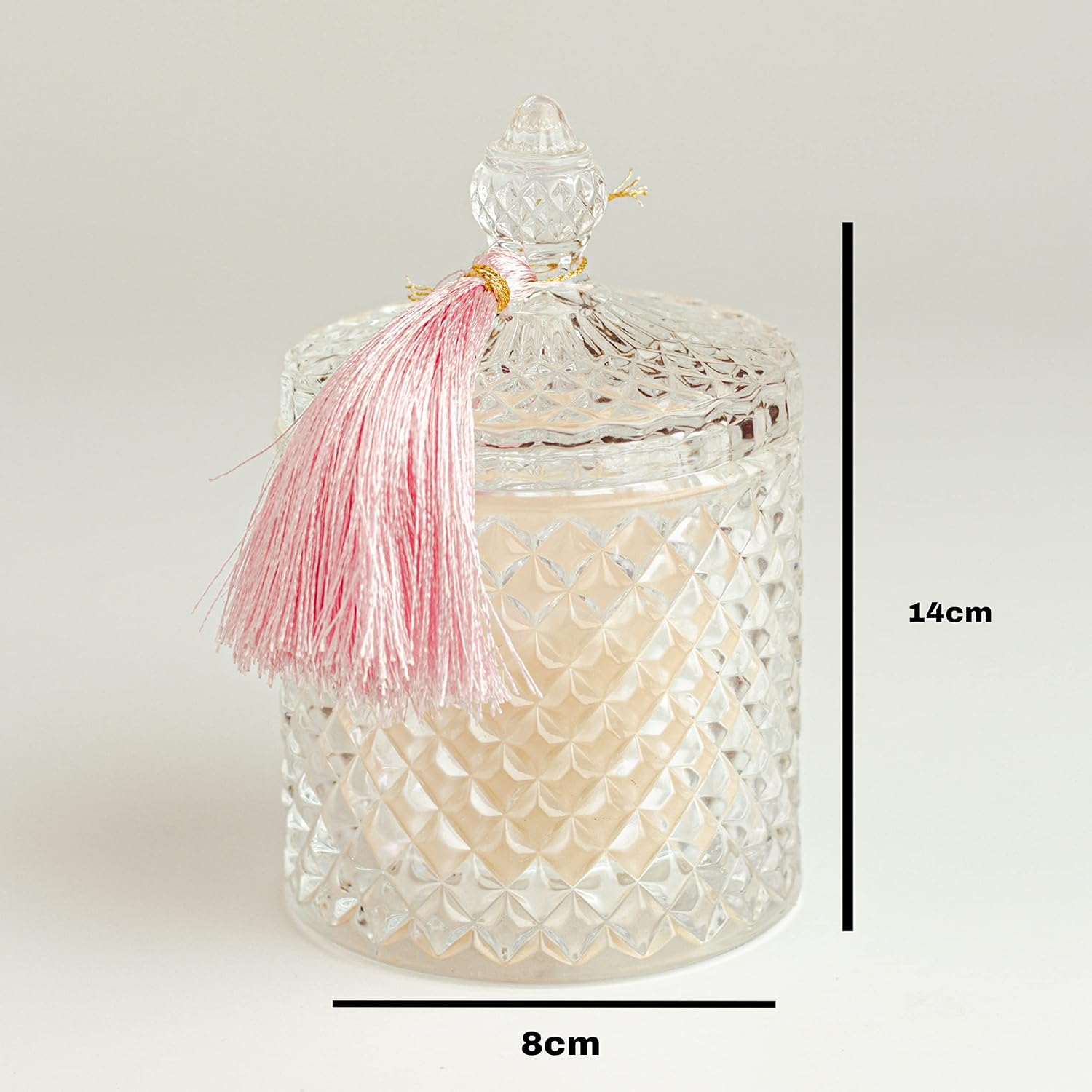 DIAMOND CRYSTAL JAR CANDLE ORGANIC SOY WAX COTTON WICK CANDLE FOR COUPLE DATE