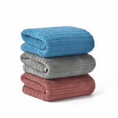 Urbanleaf Stripe Microfiber Hand Towels 320 Gsm | Gym & Workout Towels, Pack Of 3 (Multicolor 4)