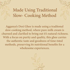 Pure Premium Desi Ghee By Agganya | High In Protein Fiber Healthy Desi Pure Ghee Good For Diet | (500ml) 16.9 Ounce | Jar Pack