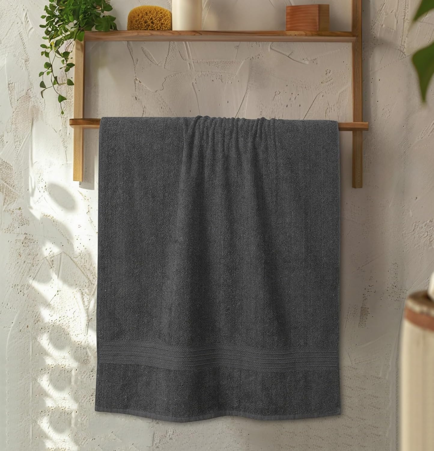 Soweto Luxury Cotton Bath Towel 550 Gsm | Ultra Soft & Super Absorbent Bath Sheet Quick Dry, Lightweight & Durable Fabric Large Size Towel (Grey)