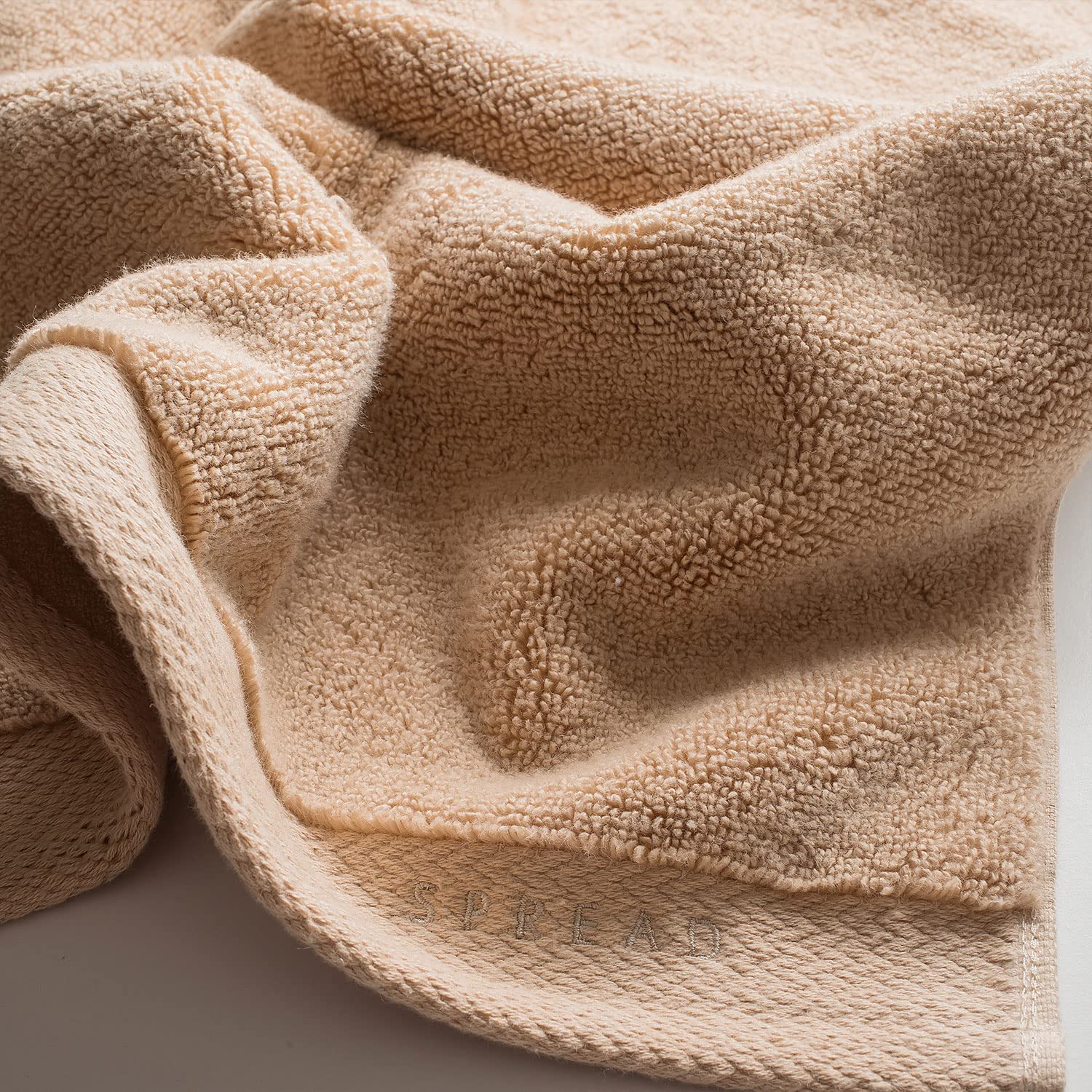 Spread Spain 100% Cotton Bath Towels 500 Gsm | Resort Bath Towel, Super Absorbent & Soft Bath Towel Large Size For Men & Women (Beige)