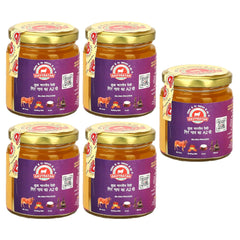 100% Natural Desi Ghee By Gavyratan | High In Protein Fiber Healthy Desi Ghee Good For Bones Health | 1 Litre (200ml * 5) 33.8 Ounce | Jar Pack