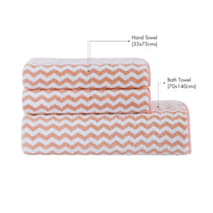 Spread Spain Microfiber Bath Towels 500 Gsm | Extra Soft Plush & High Absorbent Towel For Gym & Workout - Pack Of 1 (Peach)