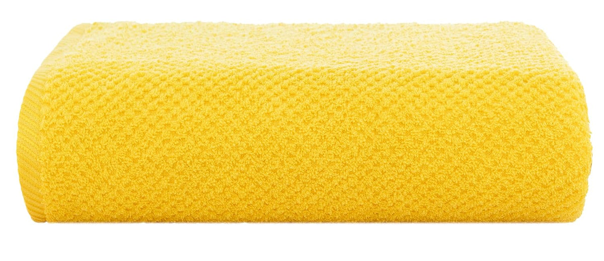 Casa Copenhagen Egyptian Cotton Popcorn 1 Pcs Large Bath Towel 500 Gsm (Butter Yellow)