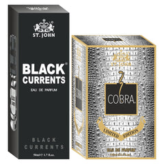 St. john Cobra Limited Edition Eau De Perfume 100ml 3.4 Fl.oz. & Black Current Eau De Perfume 50ml 1.6 Fl.oz. | Combo Gift Set For Men & Women