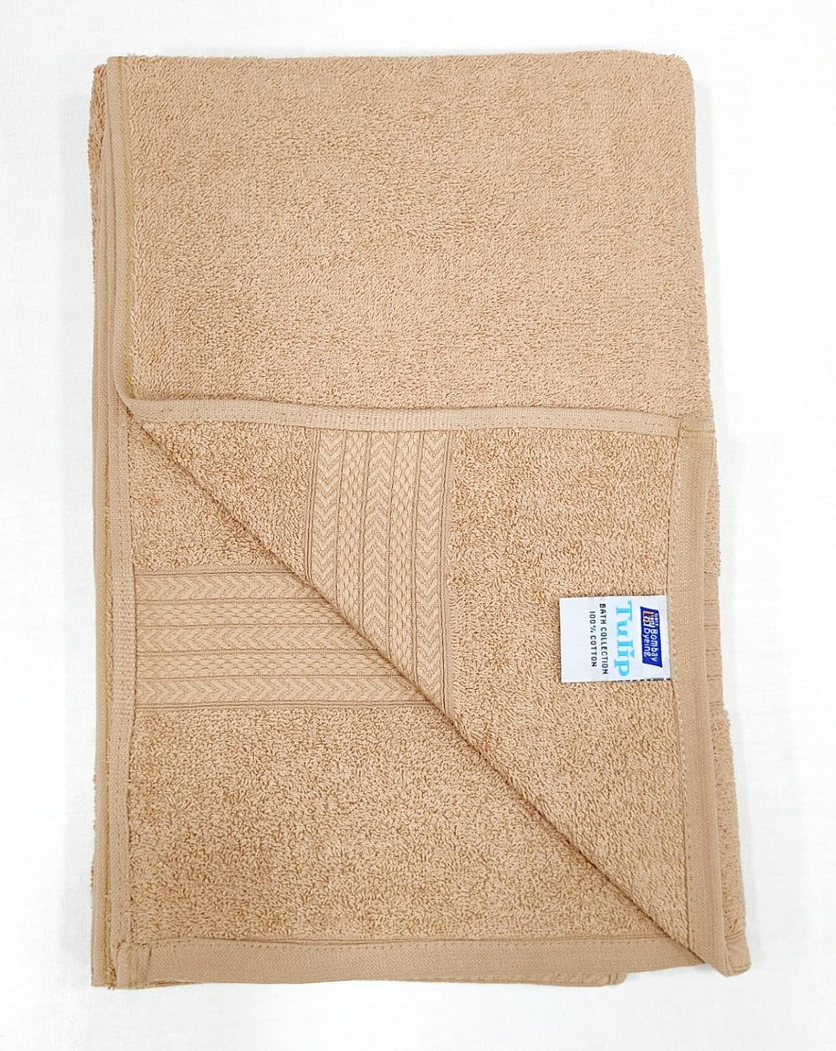 Bombay Dyeing Tulip Premium Cotton Large Size Bath Towel 500 Gsm (Rusty)
