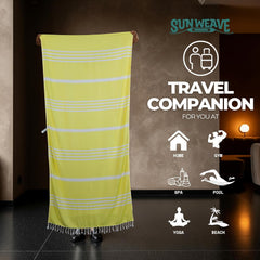 Sun Weave High Absorbency Light Weight Quick Dry Bamboo Head Bath Towel For Women 240 Gsm | Bamboo Gamcha For Men Full Size