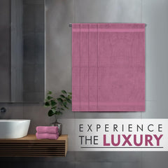 Ambra Linens Highly Absorbent Towels 500 Gsm | 100% Cotton Soft And Plush All Seasons Use, Large Everyday Use, Durable | 4 Pcs Hand Towel Set (Lilac)