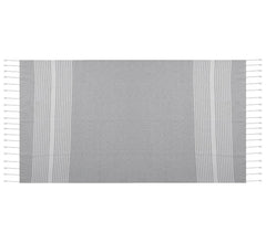 Dolce Casa 100% Cotton Turkish Fouta Towel 400 Gsm | Extra Large Full Size Cotton Bath Towel (Light Grey)