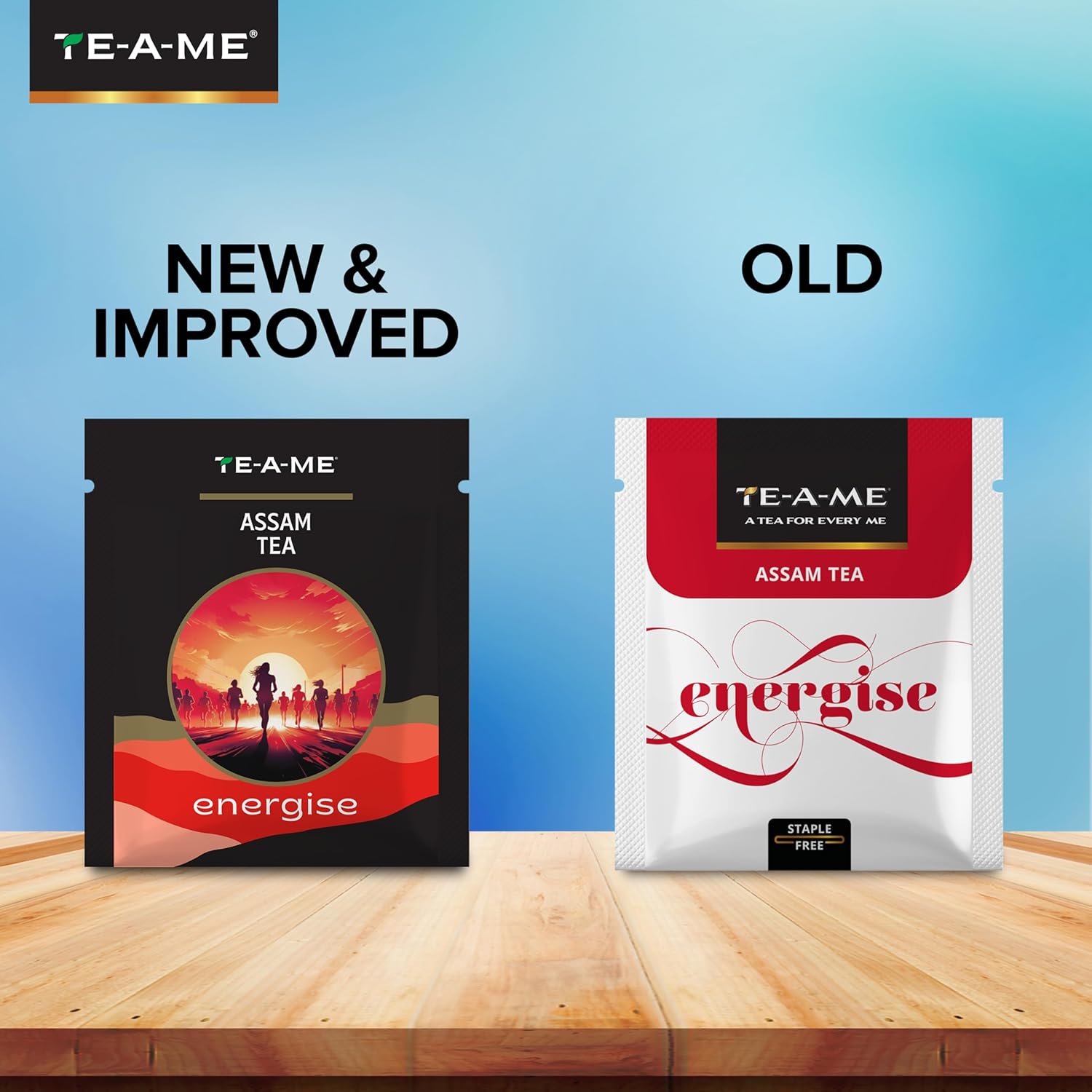TE-A-ME Energise Assam Tea - Pack Of 3 X 25 Tea Bags | Rich & Robust Flavor, Full-Bodied & Strong Tea - Premium Black Tea | Medium Caffeine, Non-GMO, Gluten Free - Packaging Might Vary