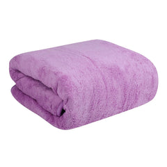 Fezora Microfiber Bath Towels 296 Gsm, | Extra Soft Plush & Quick Dry High Absorbency With Large Size Towels For Bathing (Purple)