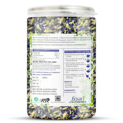 Bralcon Organic Herbal Tea Combo Pack Of 2 X 100gm, 3.5 Ounce Each - Hibiscus Flower Tea + Butterfly Pea Flower Tea | Reduce Stress, Improve Digestion - Caffeine Free