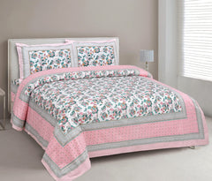 Jaipuri Bedsheet King Size With 2 Pillow Covers - 90 X 108 Inches, Multicolor | Luxurious Comfort & Breathability | Super Soft Breathable & Wrinkle Free
