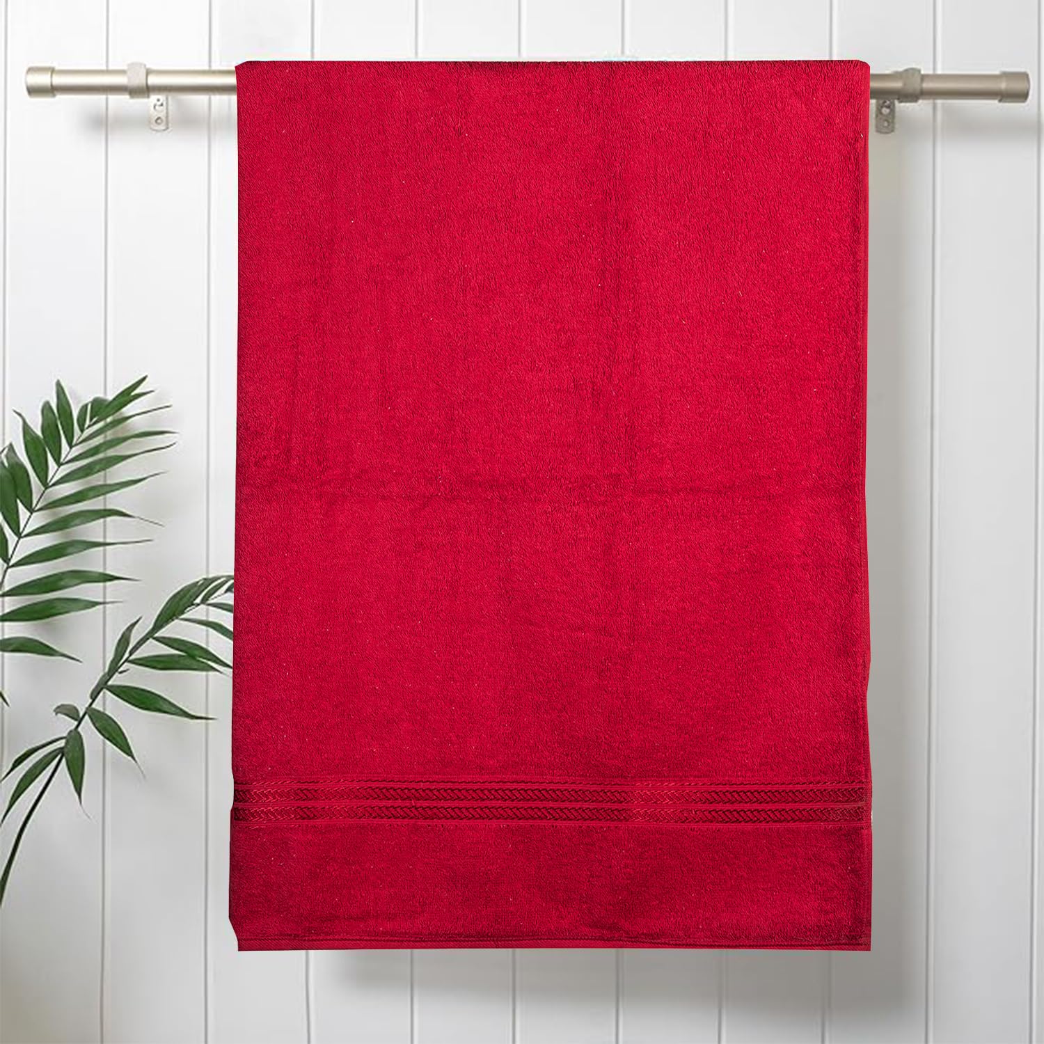 Comforic 100% Cotton Bath Towels 500 Gsm | Large Size Bath Towel For Men & Women Quick Dry, Super Soft & Absorbent Gym Towel, Travel Towel (Fiery Red)
