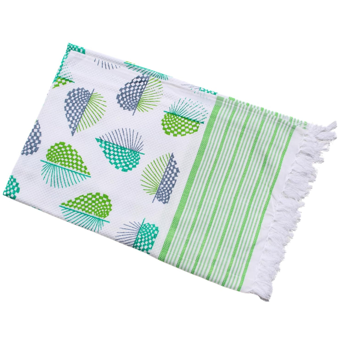 Basil House Printed Plain Large Size Cotton Bath Towel 350 Gsm | Kerala Thorthu Towel Lighweight Thin Towels (Multicolor)