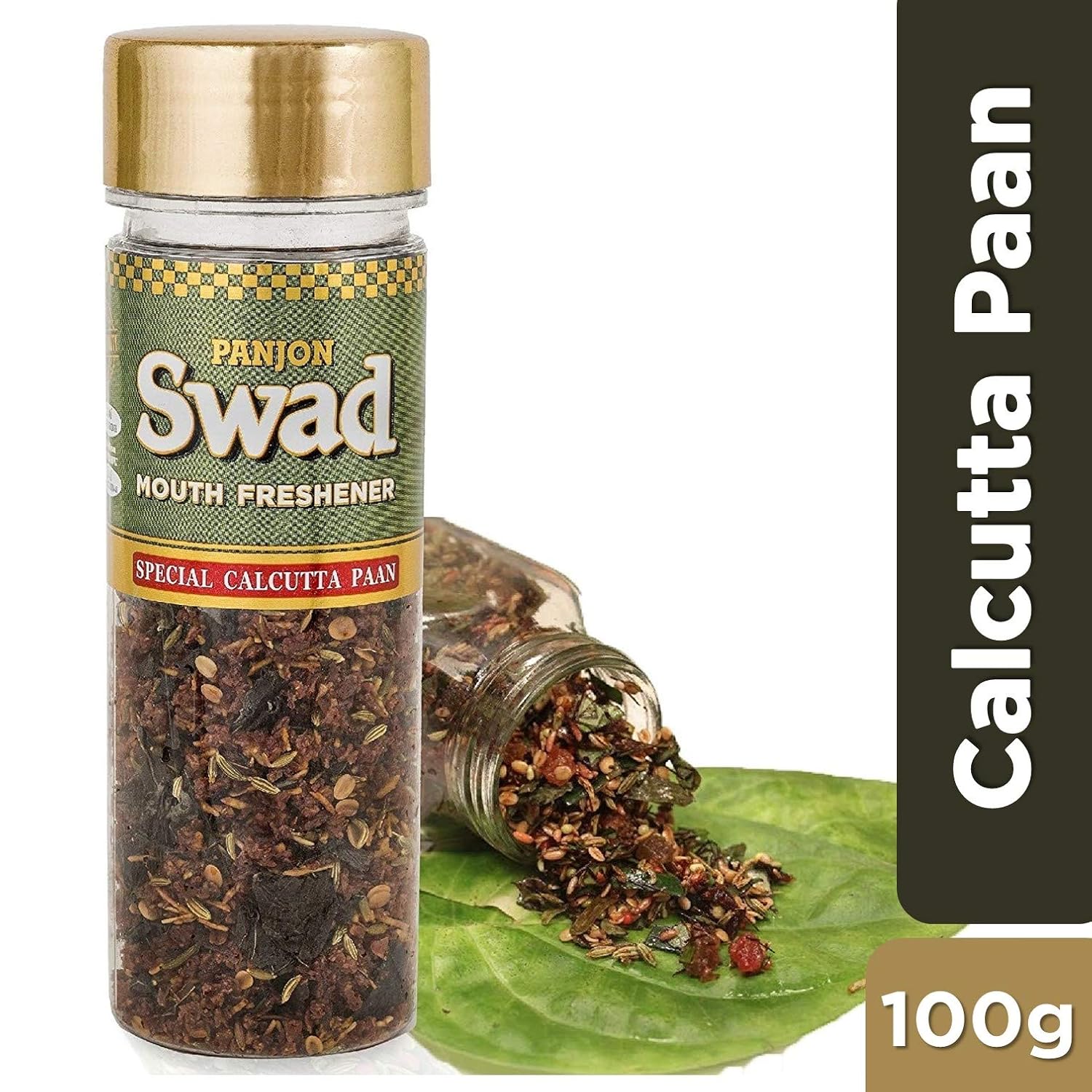 Panjon Swad Paan Mukhwas Banarasi & Calcutta Meetha Paan 200gm, (100gm *2 Bottles)