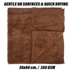 Kuber Industries Cleaning Towel 300 Gsm | Reusable Cleaning Cloths For Kitchen, Duster, Cleaning Towel (Brown) Pack Of 2
