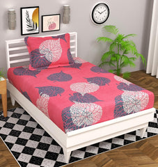 Single Bedsheet Combo Pack Of 4 With 4 Pillow Cover - 60 X 90 Inches, Multicolor | Soft Brushed Microfiber Breathable & Wrinkle Free - Light Weight & Easy To Wash At Home