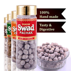 Panjon Swad Mouth Fresheners Anardana Goli, Meetha Amla, Khajoor, Anar Amla, Jeera Goli, Khatta Meetha Aam Papad Mukhwas 840gm, (140gm *6 Bottles)