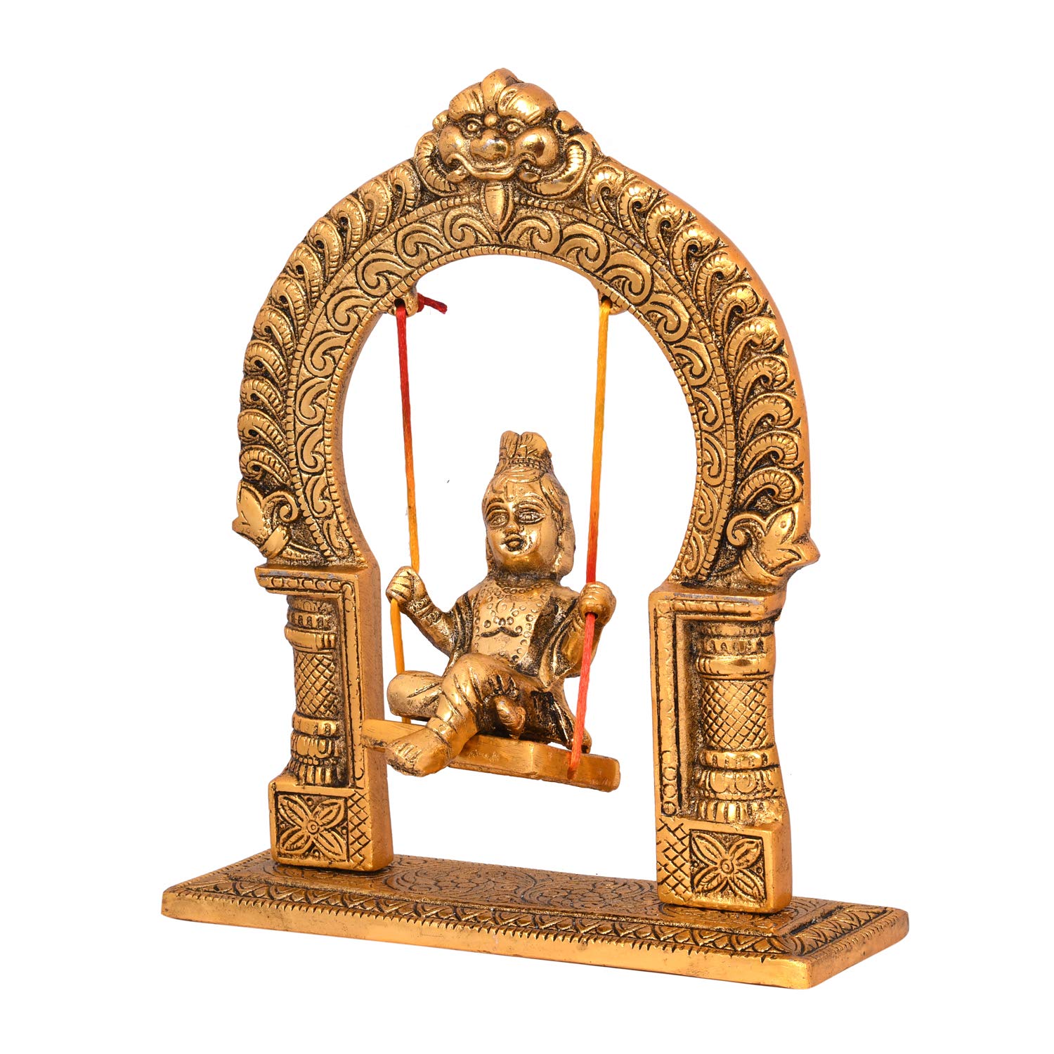 Laddu Gopal Idol, Golden, Religious, Metal Statue, God Idol, All Festival & Occasion, Handmade, Beautiful Statue Of Baby Krishna Murti