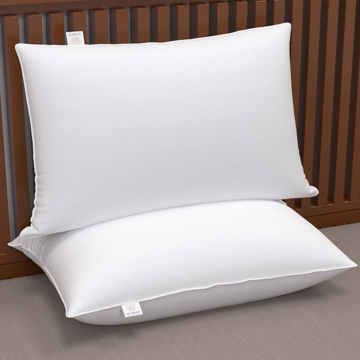Adjustable Microfiber Sleeping Pillows, Soft Washable Pillows - 16" X 24 Inch | White Pillows, Bed Pillow, Neck Support, Fade-Resistant, Hypoallergenic, Washable - Set Of 2