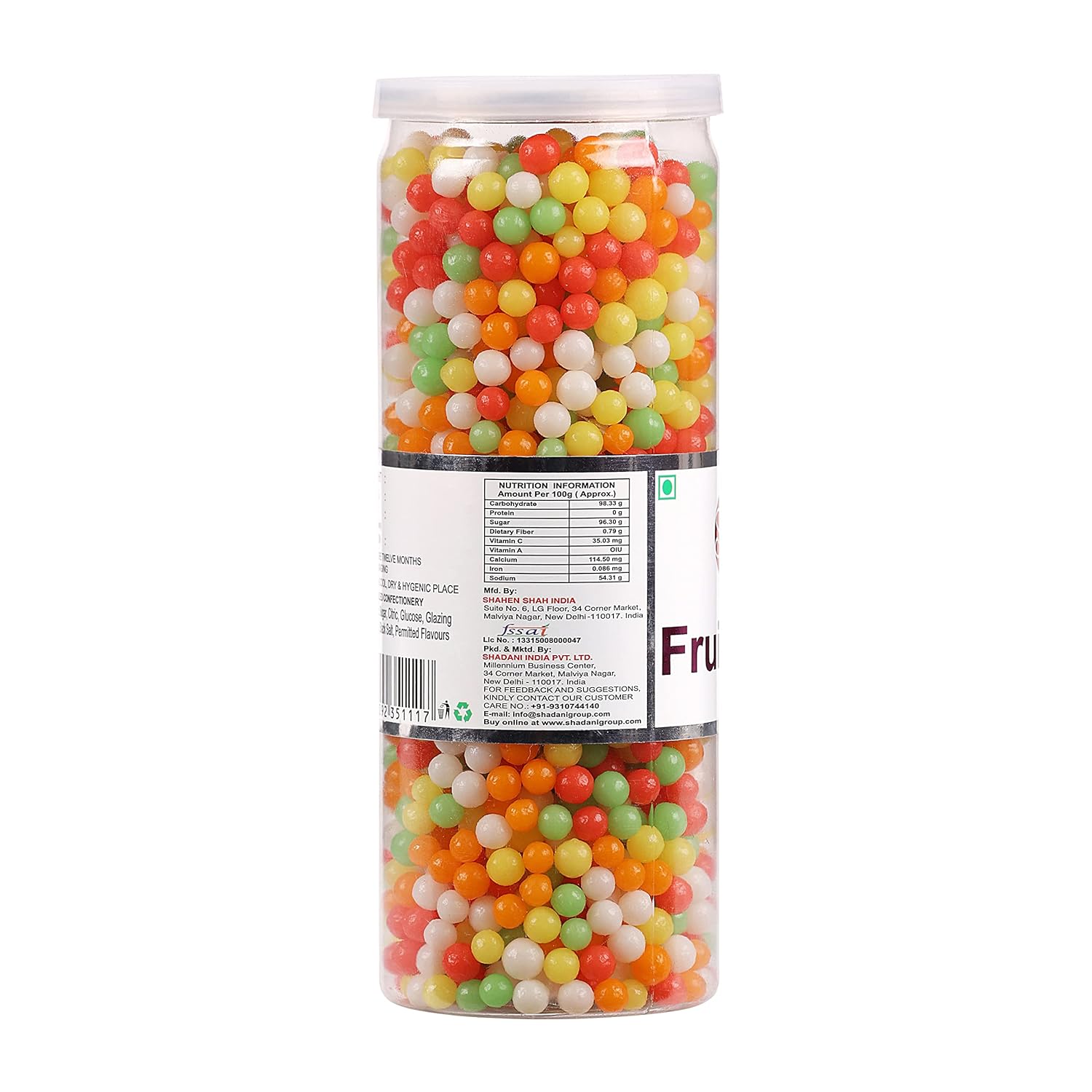 Shadani Fruit Balls (240gm), Mixed Fruit Flavour Candy Ball'S | Sweet & Colorful Candy-Toffee