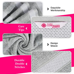 Casa Copenhagen Egyptian Cotton Solitiare 1 Pcs Large Bath Towel 500 Gsm (Grey Violet)
