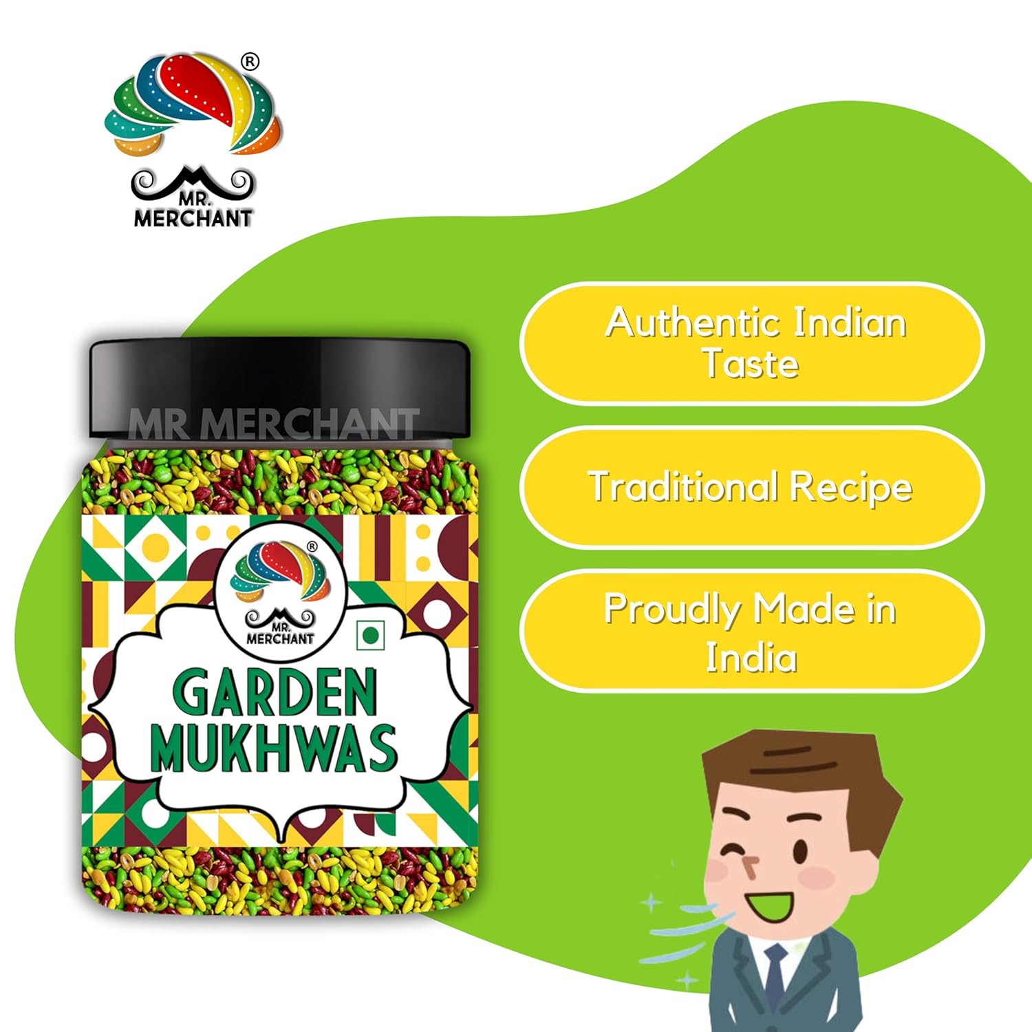 Mr. Merchant Garden Mix Mukhwas 300gm, (Jar Pack)