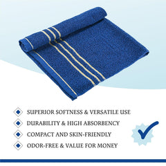 Kuber Industries Cotton Face Towel 1800 Gsm | Workout Gym Napkins Hand Towel For Men & Woman Quick-Drying Napkins -Dark Blue (Pack Of 9)