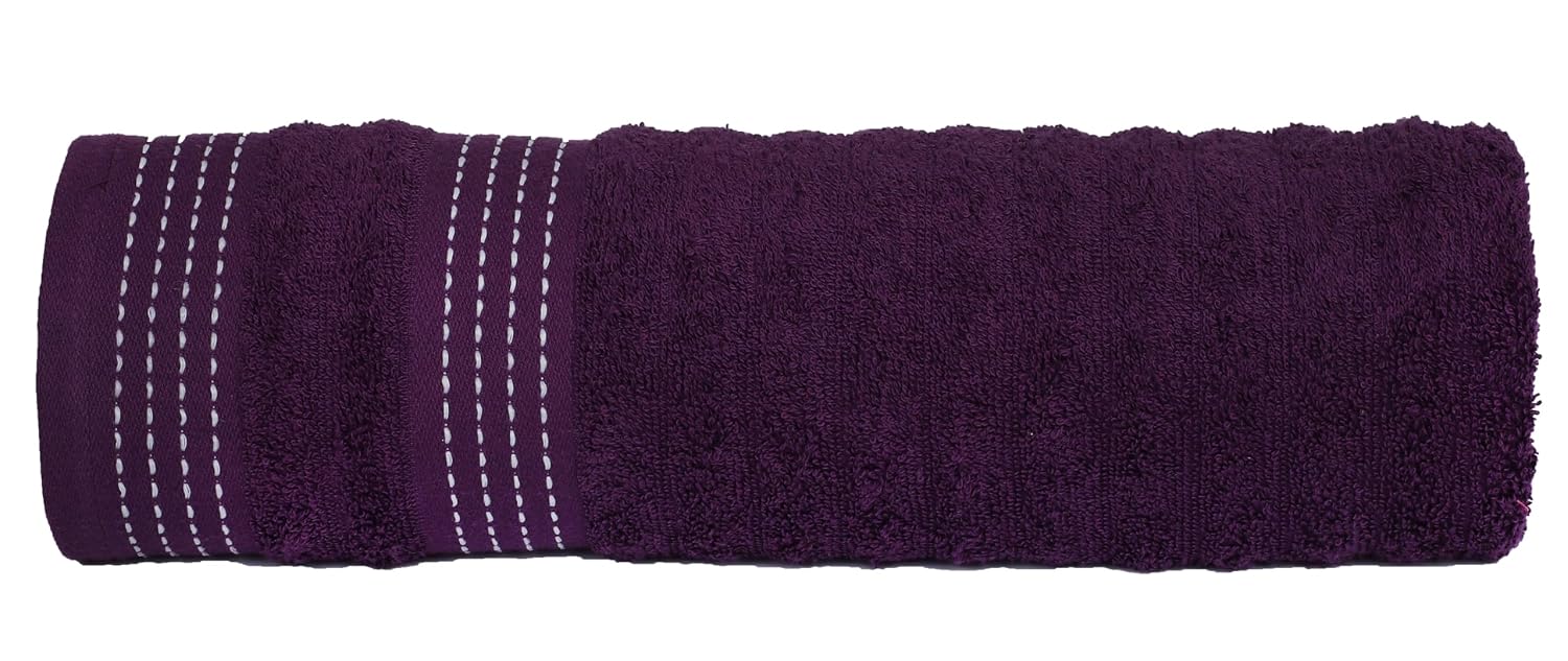 Casa Copenhagen Super Soft Elegance Collection 2 Pieces 100% Cotton Large Bath Towel 850 Gsm - Purple & Pink