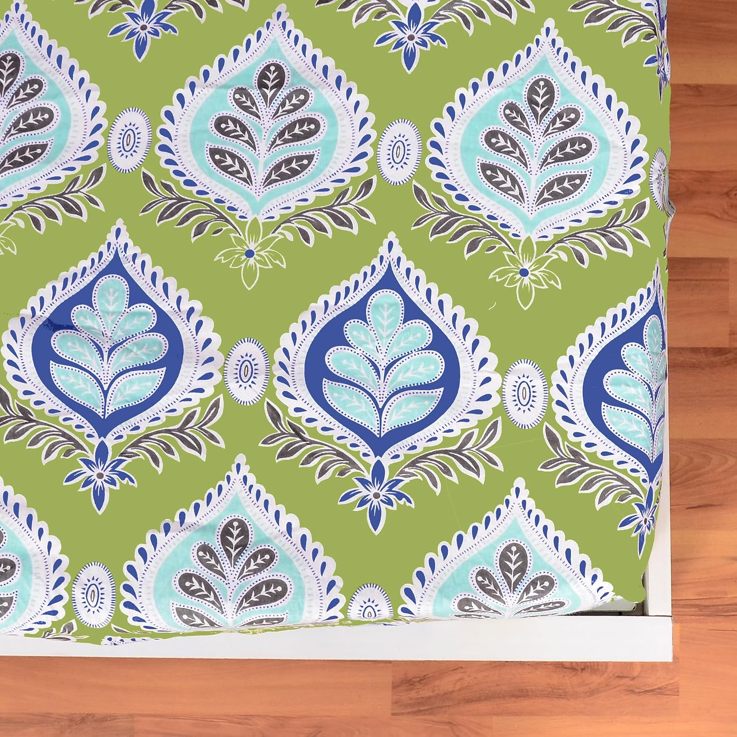 Super Soft Single Fitted Bedsheet With 1 Pillow Cover | 57 X 78 + 6 Inches, Light Green - Perfect For Use In Bedrooms, Guest Rooms, Dormitories