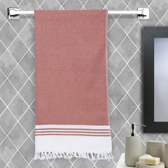 Ecosense Premium Large Cotton Non-Terry Bath Towels 300 Gsm | Soft Absorbent & Comfortable Bath Towels Large Size | Quick Dry Gym, Travel - Maroon (Pack Of 1)
