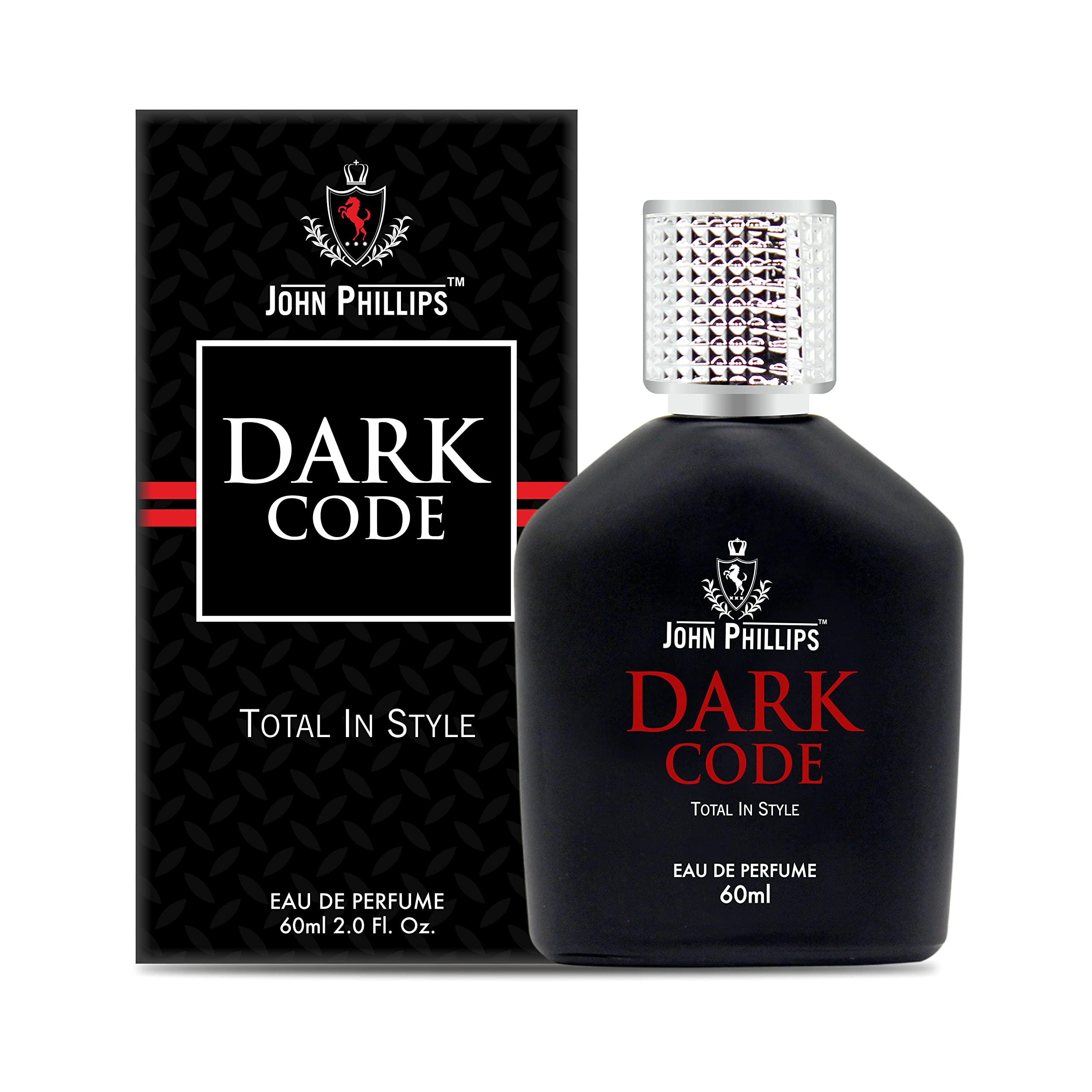 John Phillips Luxury Black Edp 50ml 1.6 Fl.oz. & Dark Code Edp 60ml 2 Fl.oz. Combo Of 2 Long Lasting Fragrance For Men