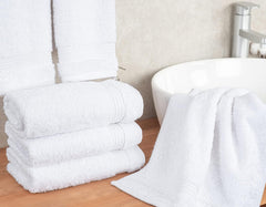 Cotton Paradise Luxury & Hotel Quality 800 Gsm | 100% Turkish Genuine Cotton Hand Towel Set, Extra Soft & Absorbent Hand Towel (Snow White) - 6 Piece